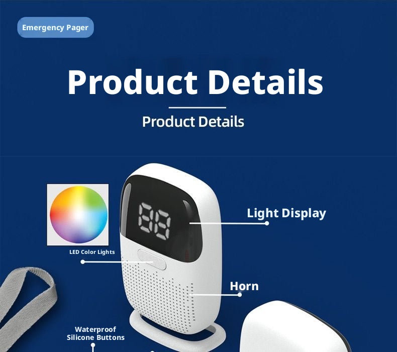 Wireless One-Touch Call Bell for Elderly & Postpartum Moms, Long-Range Bedside Emergency Caller for Bedridden or Living-Alone Seniors, Confinement Nursing Alert Pager to Call Maternity Nurse or Caregiver – view 18