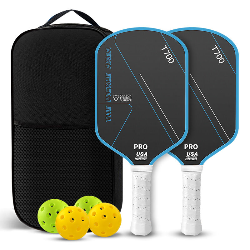T700 Full Carbon Fiber Pickleball Paddle Set Elongated Grip Textured Grit Surface 16mm USA Pickleball Approved - 2 Paddles + 4 Balls + Carry Bag – view 6