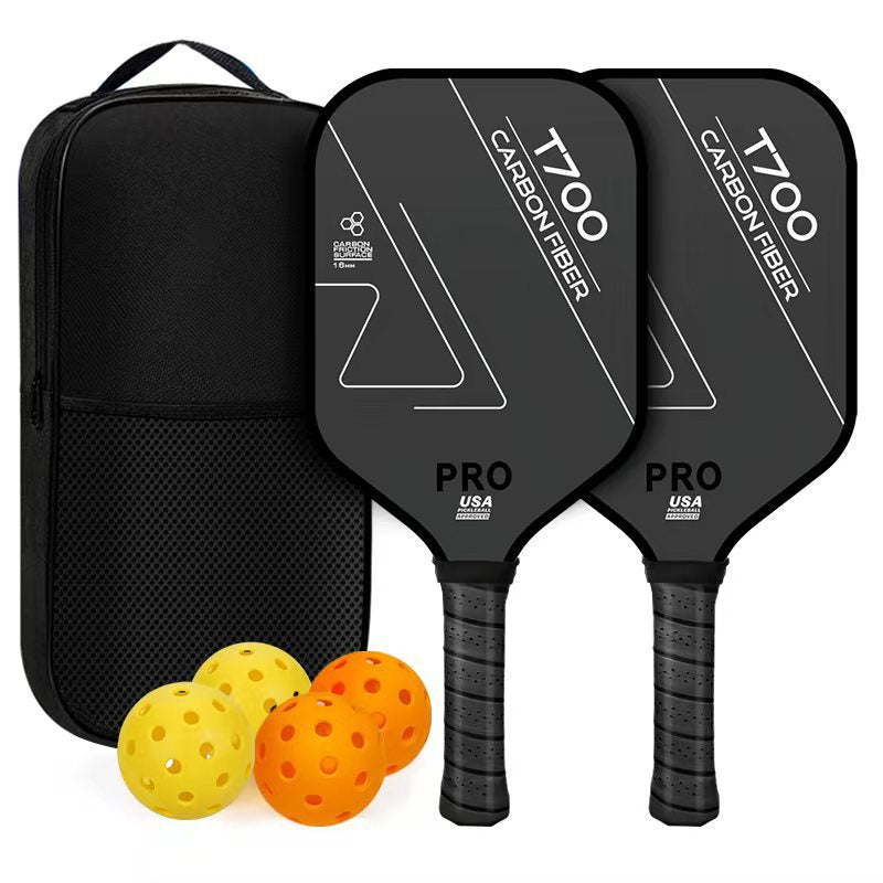 T700 Full Carbon Fiber Pickleball Paddle Set Elongated Grip Textured Grit Surface 16mm USA Pickleball Approved - 2 Paddles + 4 Balls + Carry Bag – view 7