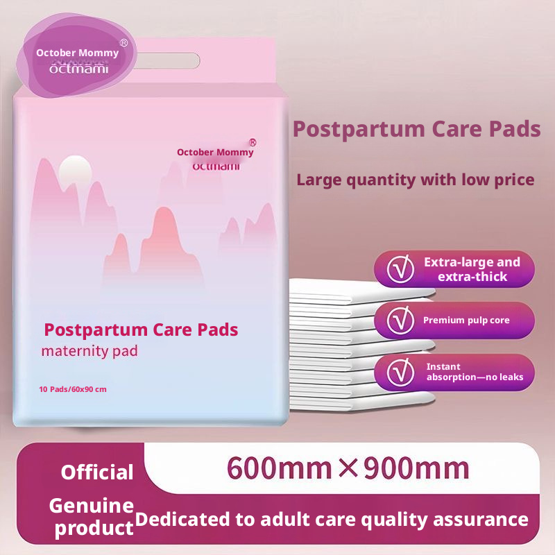 October Mommy Octmami Postpartum Care Pads 60x90cm Disposable Maternity Underpads 30-Piece Pack Extra Thick Instant Absorption