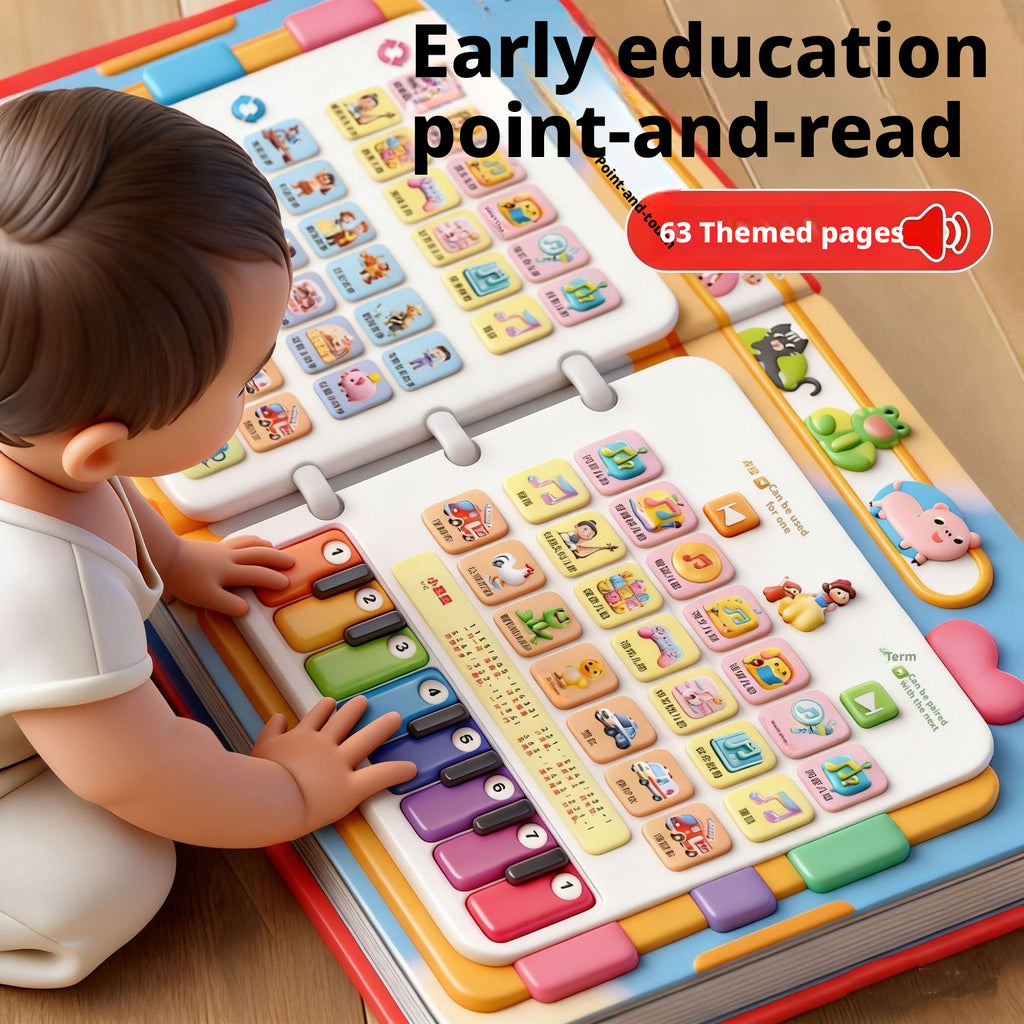 AI Bilingual Early Education Sound Book 63-Page Point-and-Read Talking Book for Kids