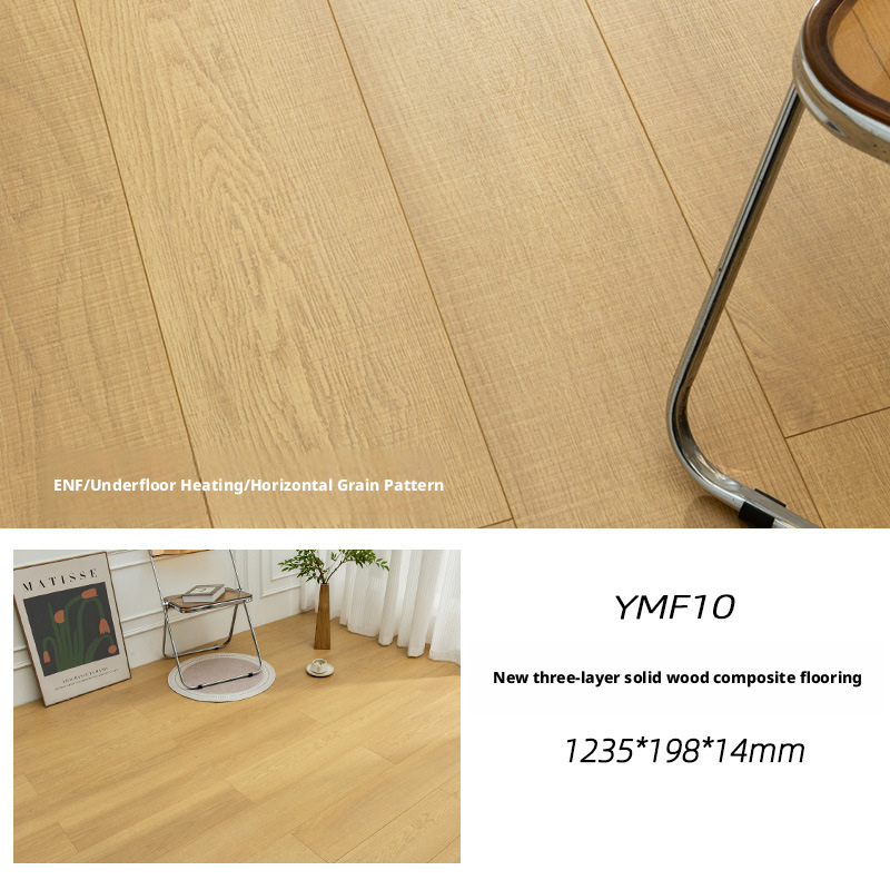 Three-Layer Engineered Solid Wood Flooring ENF Wabi-Sabi Style Knotted Wood Floor Board Underfloor Heating Compatible Vintage Black Walnut
