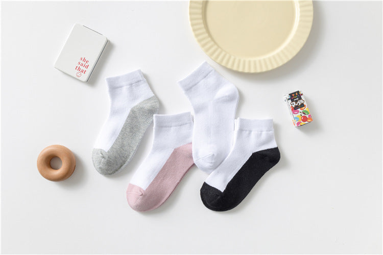 Kids Cotton Ankle Socks 4-Pair Pack Boys Girls Thin Breathable School Socks – view 14