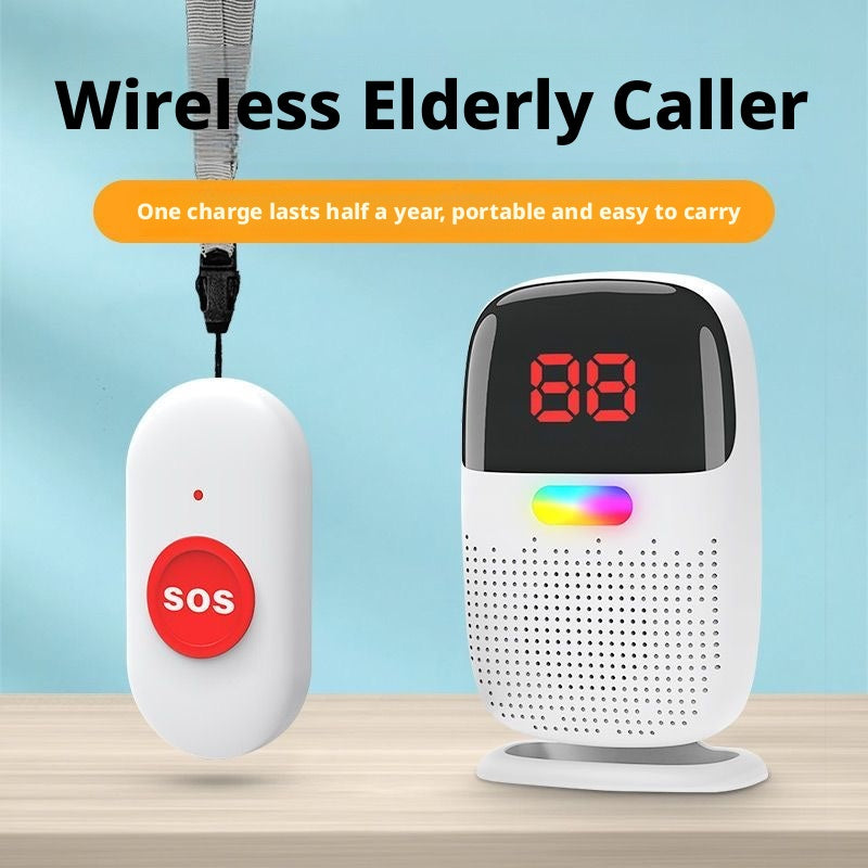 Wireless One-Touch Call Bell for Elderly & Postpartum Moms, Long-Range Bedside Emergency Caller for Bedridden or Living-Alone Seniors, Confinement Nursing Alert Pager to Call Maternity Nurse or Caregiver – view 3