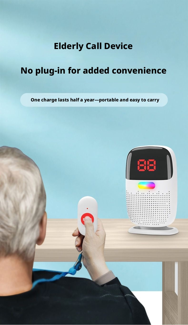 Wireless One-Touch Call Bell for Elderly & Postpartum Moms, Long-Range Bedside Emergency Caller for Bedridden or Living-Alone Seniors, Confinement Nursing Alert Pager to Call Maternity Nurse or Caregiver – view 9