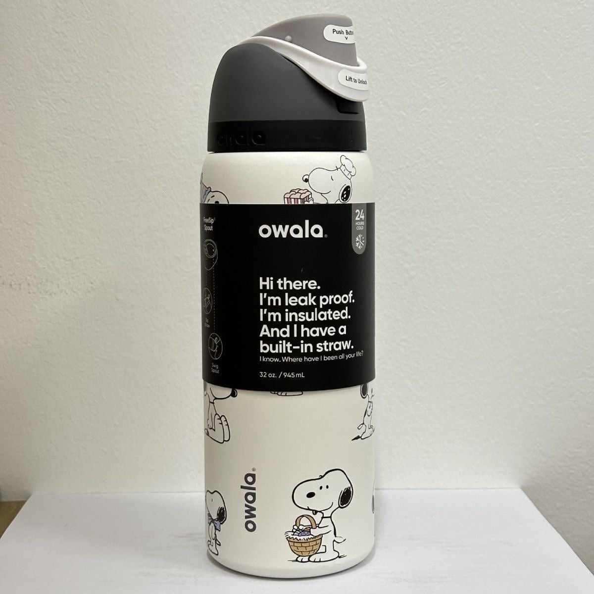 Owala FreeSip Stainless Steel Water Bottle Peanuts Snoopy Insulated Leak-Proof Straw Tumbler – view 14
