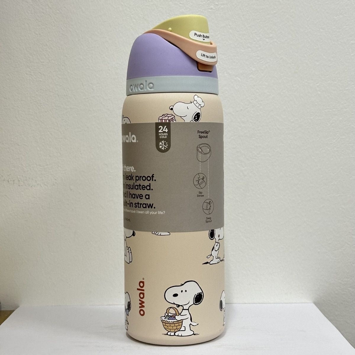 Owala FreeSip Stainless Steel Water Bottle Peanuts Snoopy Insulated Leak-Proof Straw Tumbler – view 16