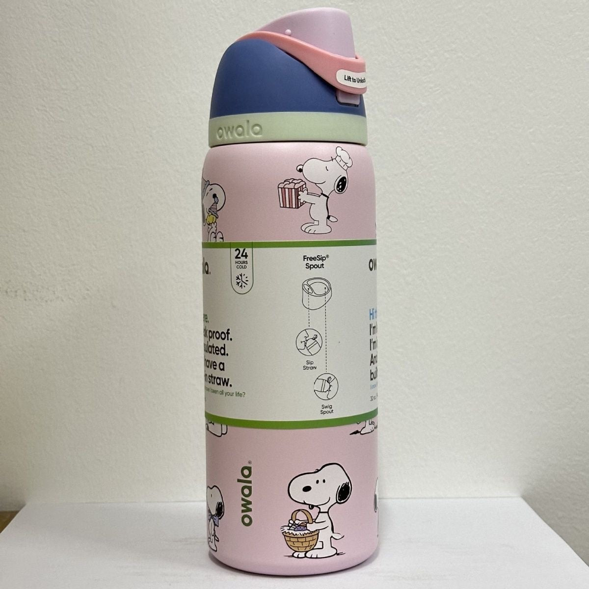 Owala FreeSip Stainless Steel Water Bottle Peanuts Snoopy Insulated Leak-Proof Straw Tumbler – view 19