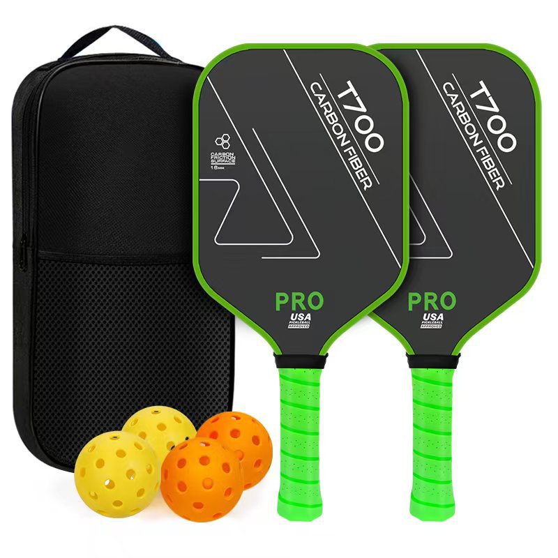 T700 Full Carbon Fiber Pickleball Paddle Set Elongated Grip Textured Grit Surface 16mm USA Pickleball Approved - 2 Paddles + 4 Balls + Carry Bag – view 14