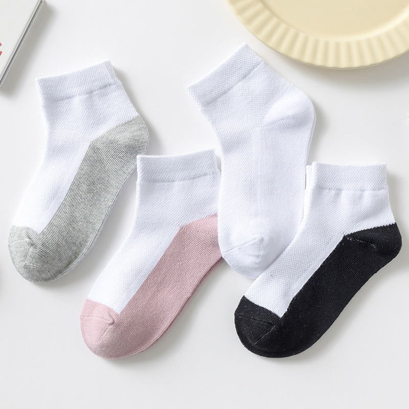 Kids Cotton Ankle Socks 4-Pair Pack Boys Girls Thin Breathable School Socks – view 6