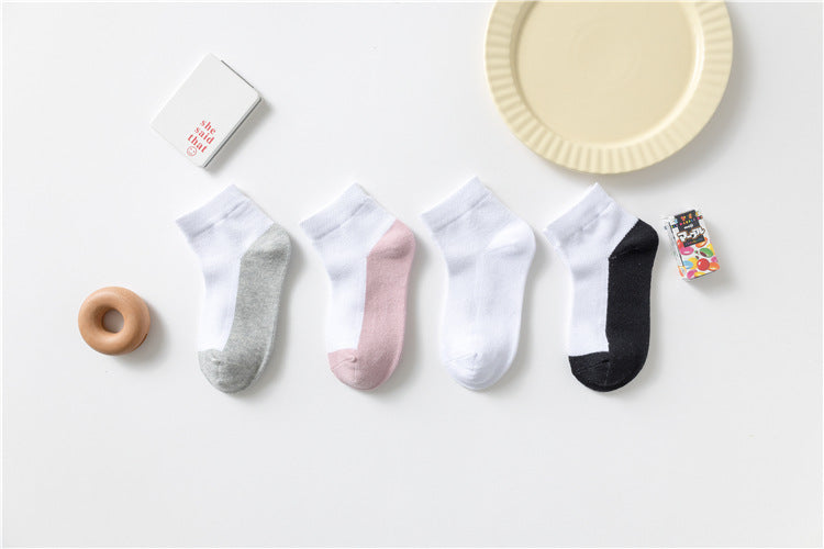 Kids Cotton Ankle Socks 4-Pair Pack Boys Girls Thin Breathable School Socks – view 15