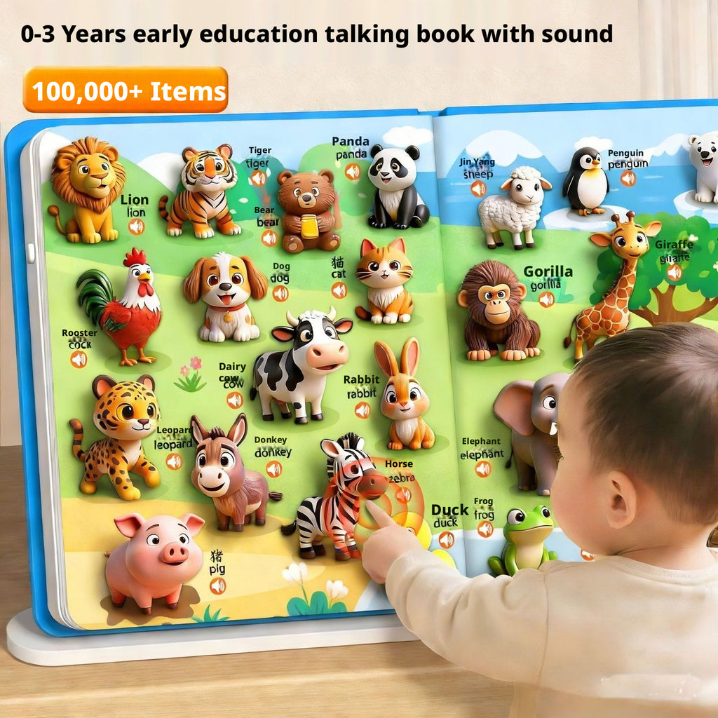 AI Bilingual Early Education Sound Book 63-Page Point-and-Read Talking Book for Kids – view 2