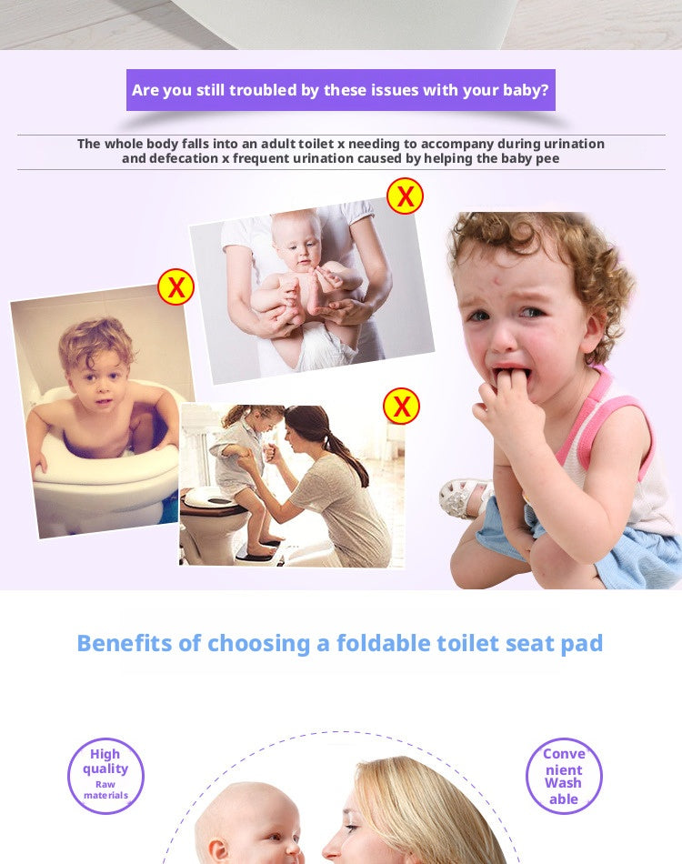 Foldable Baby Potty Training Seat Portable Travel Toilet Seat Ring Cover for Toddlers – view 11
