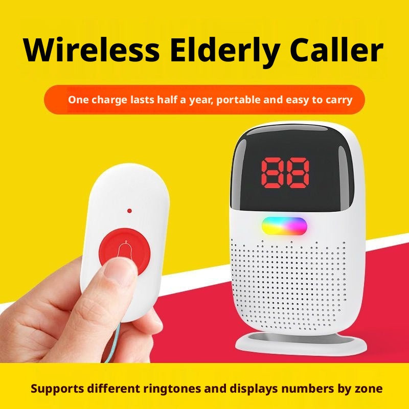 Wireless One-Touch Call Bell for Elderly & Postpartum Moms, Long-Range Bedside Emergency Caller for Bedridden or Living-Alone Seniors, Confinement Nursing Alert Pager to Call Maternity Nurse or Caregiver – view 4