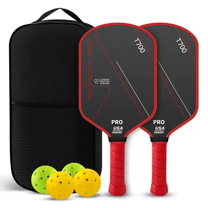 T700 Full Carbon Fiber Pickleball Paddle Set Elongated Grip Textured Grit Surface 16mm USA Pickleball Approved - 2 Paddles + 4 Balls + Carry Bag – view 19