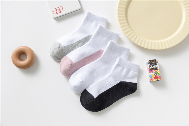 Kids Cotton Ankle Socks 4-Pair Pack Boys Girls Thin Breathable School Socks – view 16