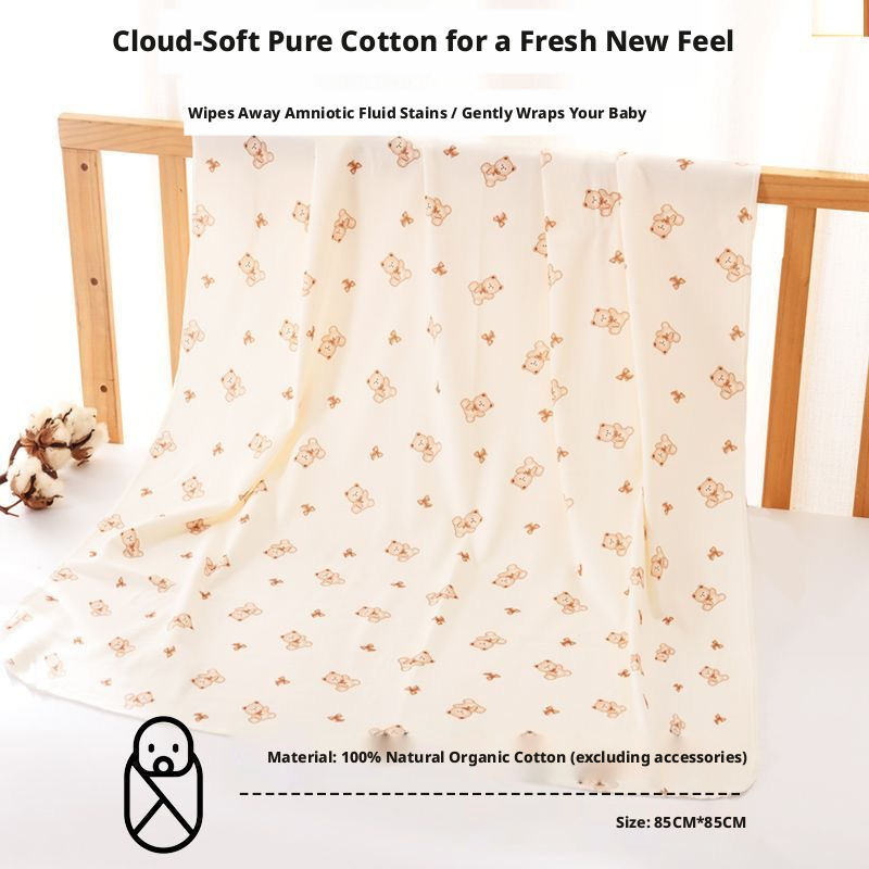 Newborn Baby & Maternity Essentials Gift Set 7A Antibacterial Pure Cotton Hospital Bag Kit Bear Print – view 3