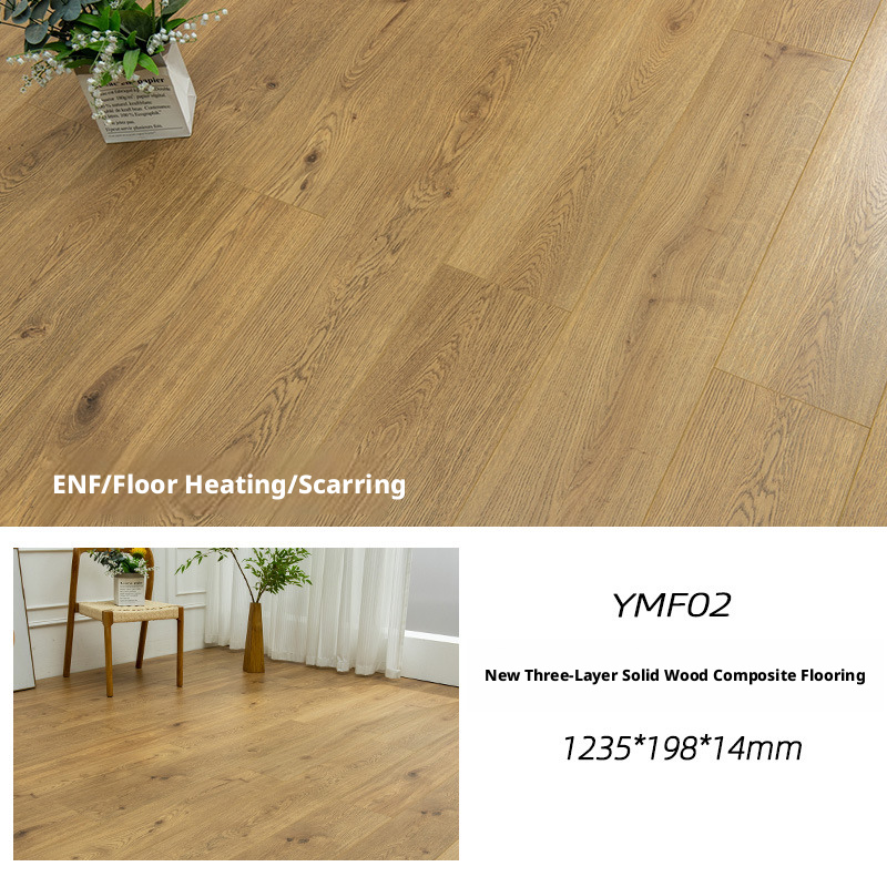 Three-Layer Engineered Solid Wood Flooring ENF Wabi-Sabi Style Knotted Wood Floor Board Underfloor Heating Compatible Vintage Black Walnut – view 3