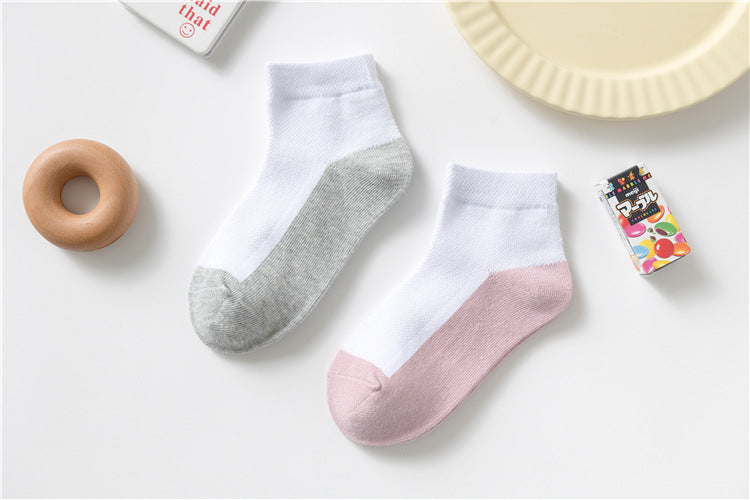 Kids Cotton Ankle Socks 4-Pair Pack Boys Girls Thin Breathable School Socks – view 17