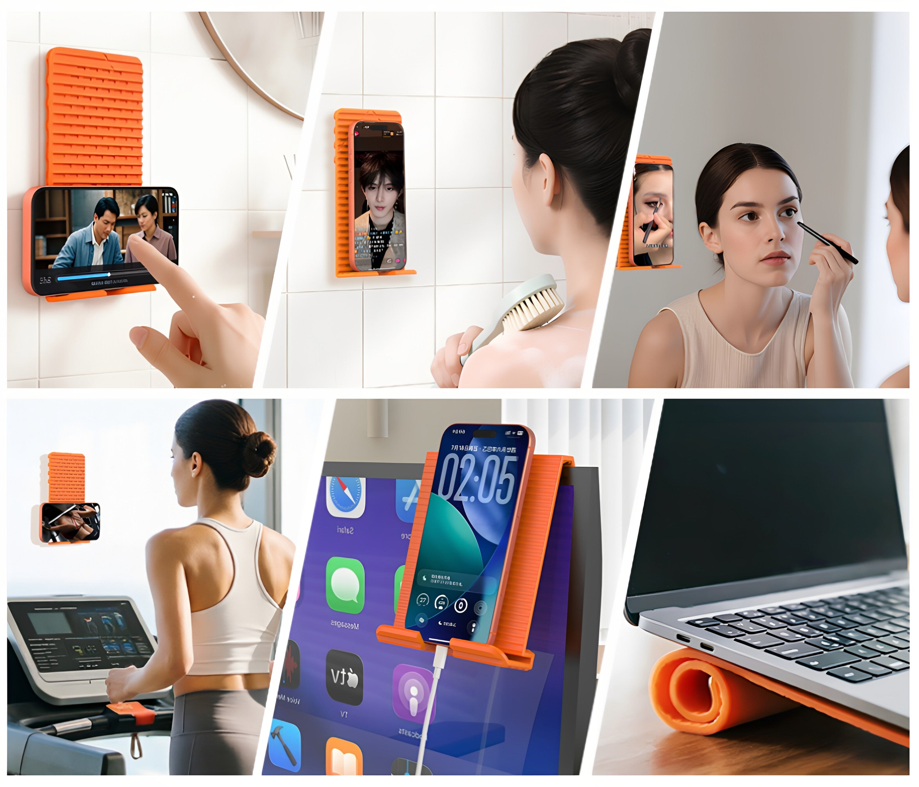 Third-Generation Silicone Foldable Phone Stand 24-Suction-Cup Design Portable Anti-Slip Flexible Multi-Angle Holder for Phone & Tablet – view 12