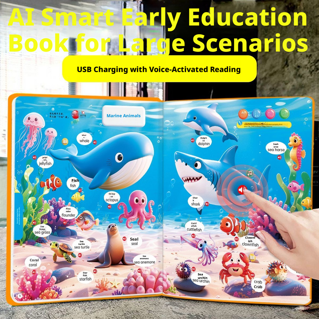 AI Bilingual Early Education Sound Book 63-Page Point-and-Read Talking Book for Kids – view 6