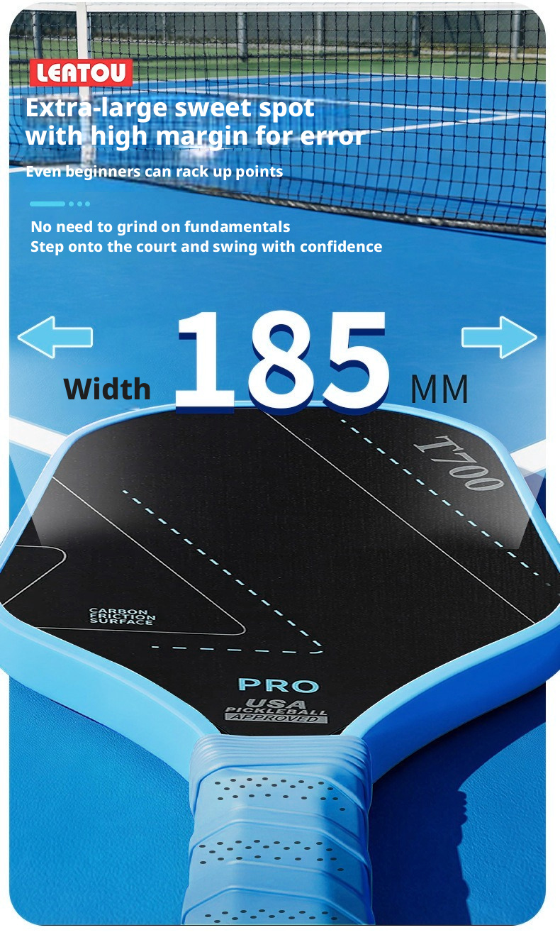 T700 Full Carbon Fiber Pickleball Paddle Set USA Pickleball Approved Textured Grit Surface 16mm Honeycomb Core 2 Paddles + 4 Balls + Carry Bag – view 19