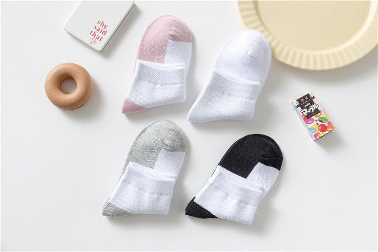 Kids Cotton Ankle Socks 4-Pair Pack Boys Girls Thin Breathable School Socks – view 19