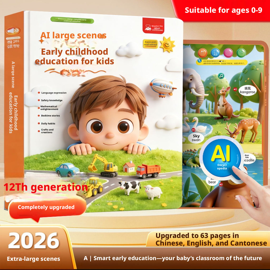 AI Bilingual Early Education Sound Book 63-Page Point-and-Read Talking Book for Kids – view 7