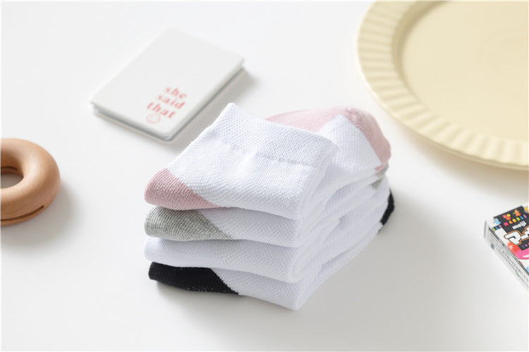 Kids Cotton Ankle Socks 4-Pair Pack Boys Girls Thin Breathable School Socks – view 20