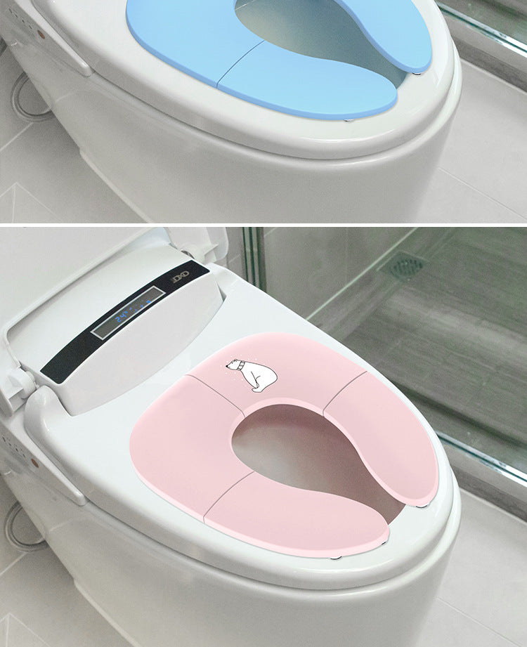 Foldable Baby Potty Training Seat Portable Travel Toilet Seat Ring Cover for Toddlers – view 18
