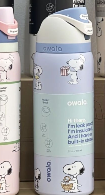 Owala FreeSip Stainless Steel Water Bottle Peanuts Snoopy Insulated Leak-Proof Straw Tumbler – view 5