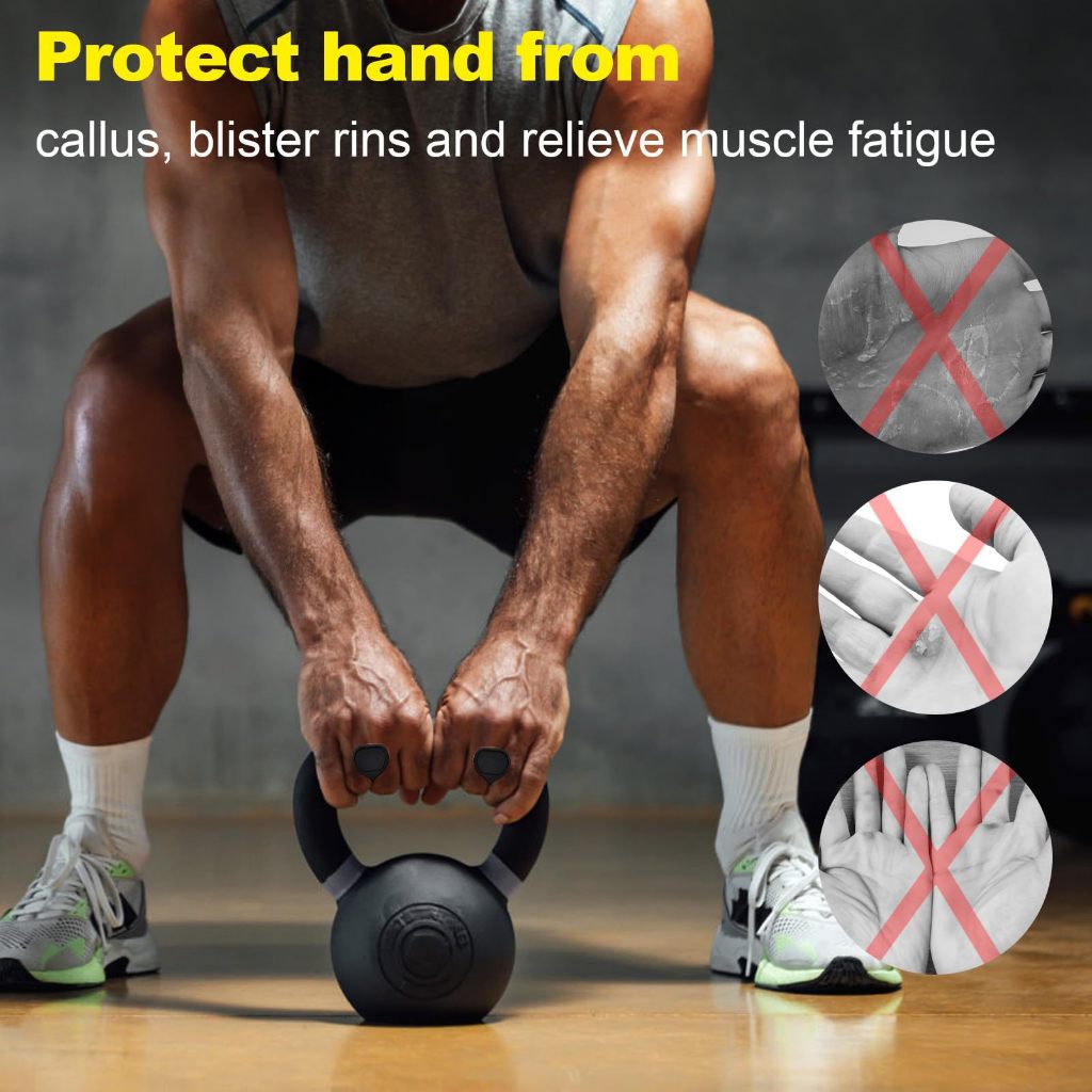 Silicone Grip Strengthener Anti-Slip Dumbbell Palm Protector for Gym & Fitness – view 2