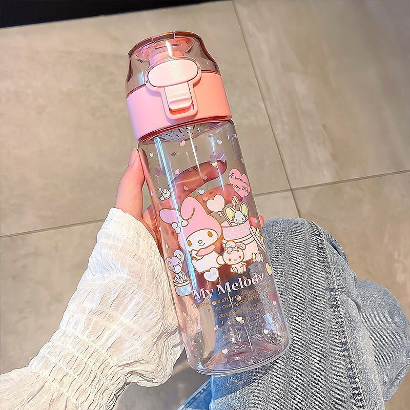 Sanrio Melody Kuromi Cinnamoroll Cartoon Water Bottle 550ml/620ml BPA Free Tritan – view 8