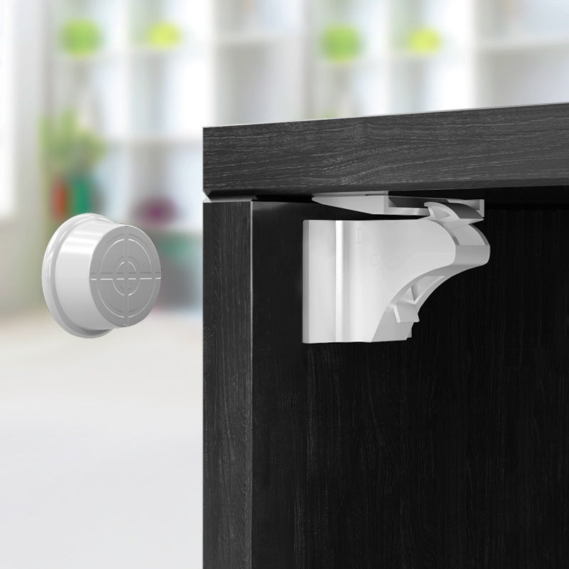 Magnetic Cabinet Lock Baby Safety Child Proof Invisible Drawer Cupboard Door Lock No Drill Adhesive Magnet Key