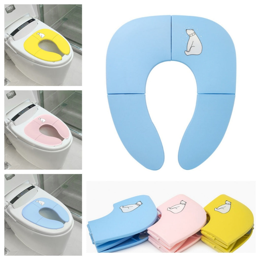 Portable Baby Toilet Training Seat Foldable Travel Potty for Infants 12M+