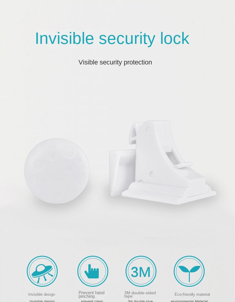 Magnetic Cabinet Lock Baby Safety Child Proof Invisible Drawer Cupboard Door Lock No Drill Adhesive Magnet Key – view 11