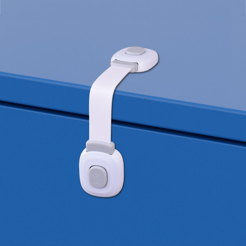 Baby Safety Lock Child Proof Cabinet Drawer Fridge Toilet Door Lock Multifunctional No Drill Adhesive Strap Lock – view 3