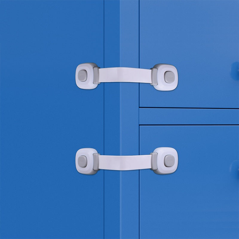 Baby Safety Lock Child Proof Cabinet Drawer Fridge Toilet Door Lock Multifunctional No Drill Adhesive Strap Lock – view 4