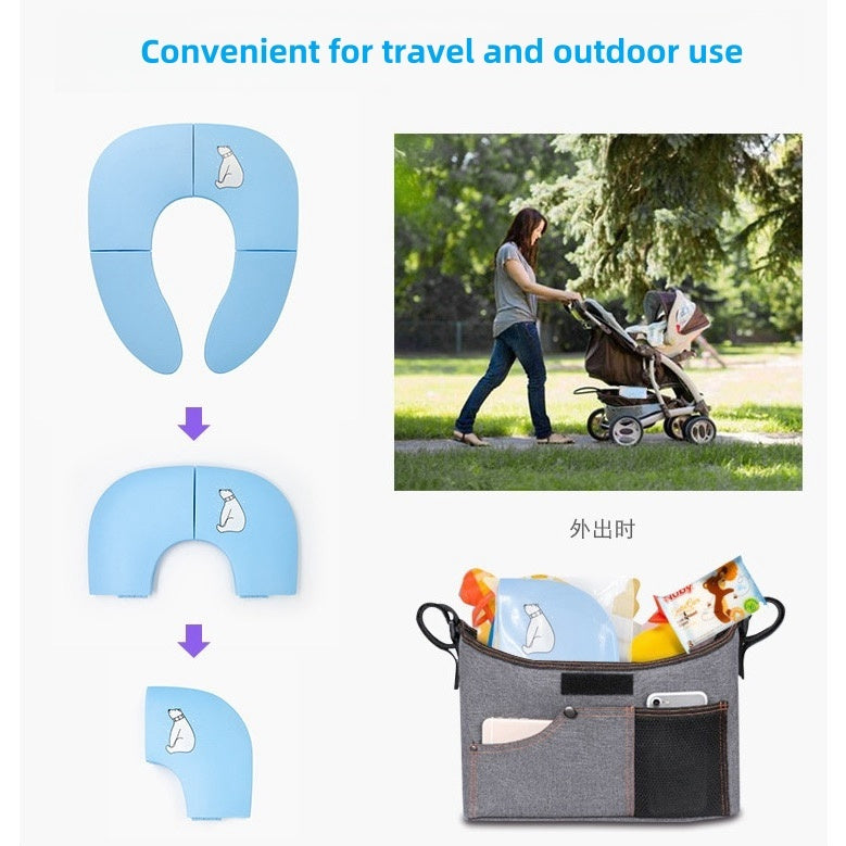 Portable Baby Toilet Training Seat Foldable Travel Potty for Infants 12M+ – view 7