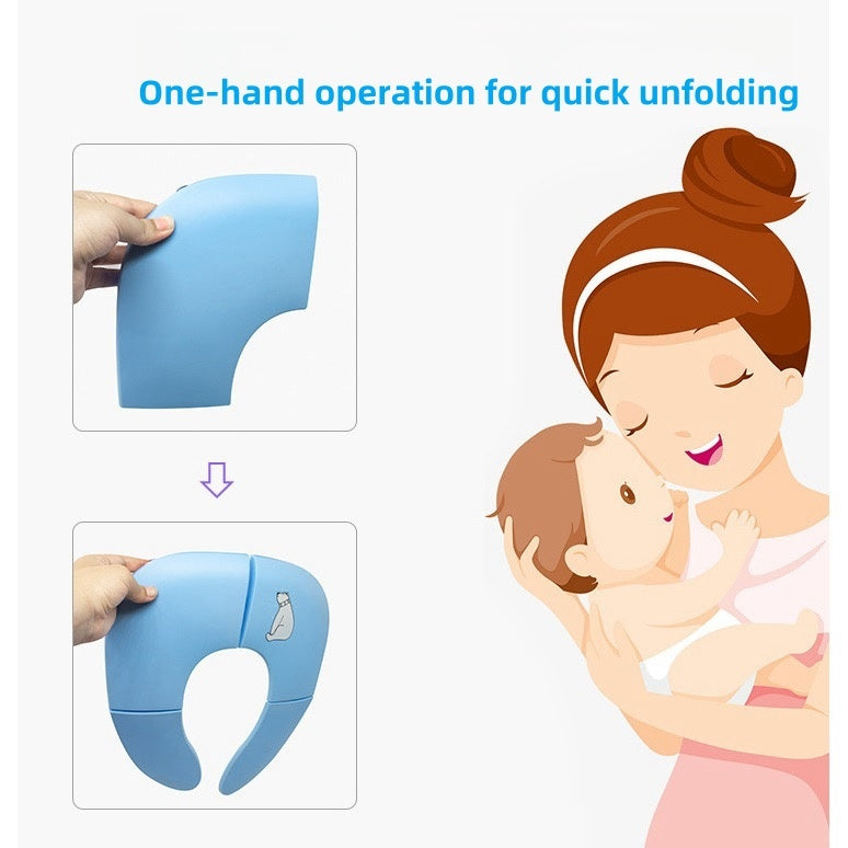 Portable Baby Toilet Training Seat Foldable Travel Potty for Infants 12M+ – view 8